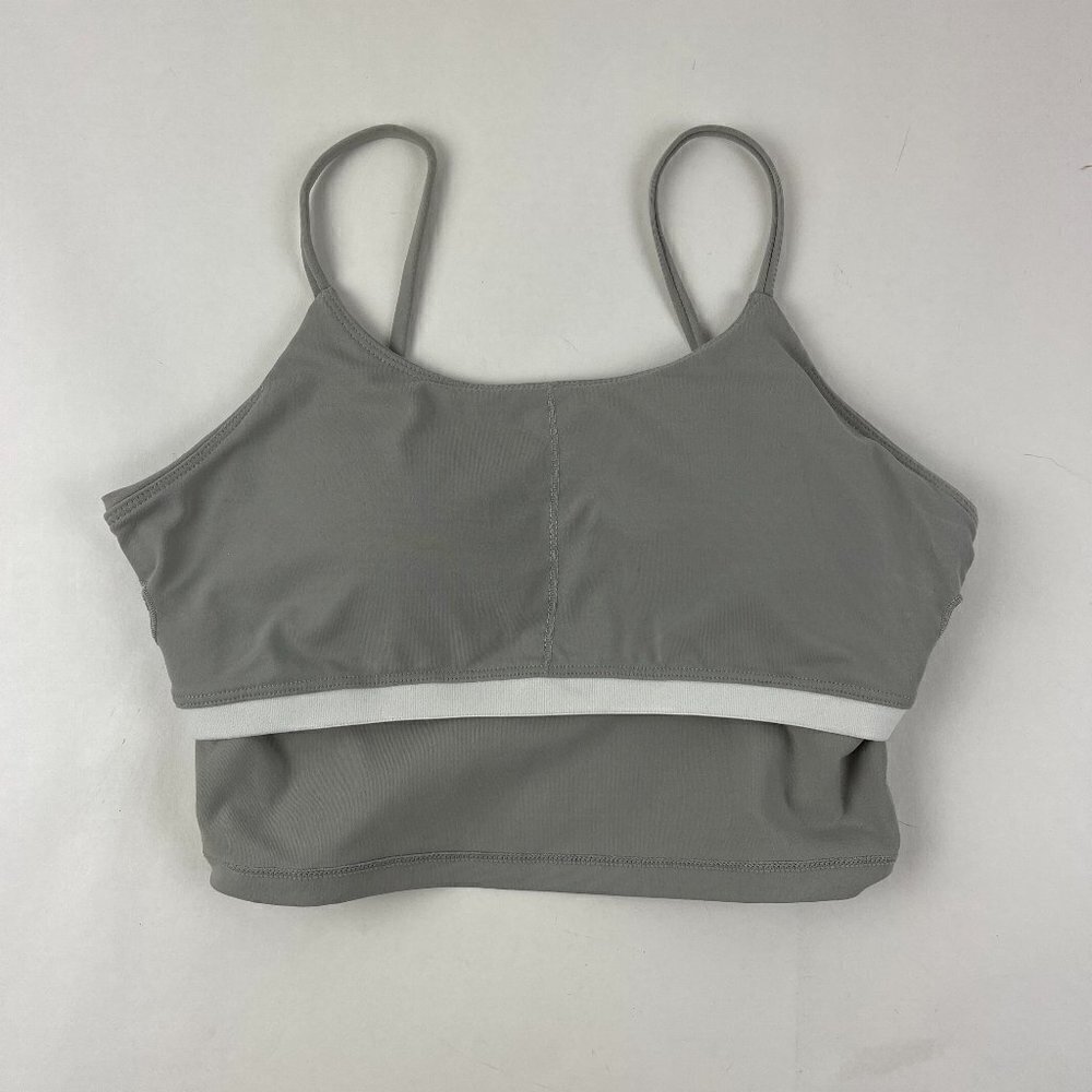 Sports Bra Womens Gray Lined Padded